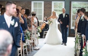 Father walking Bride down the Aisle at Cheshire Wedding Venue