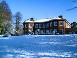 Delamere Manor in the snow