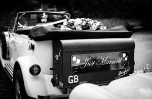 Just Married Sign on Classic Car