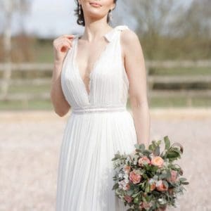 Elegant styled bridal shot