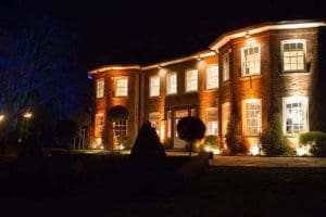 delamere manor at night
