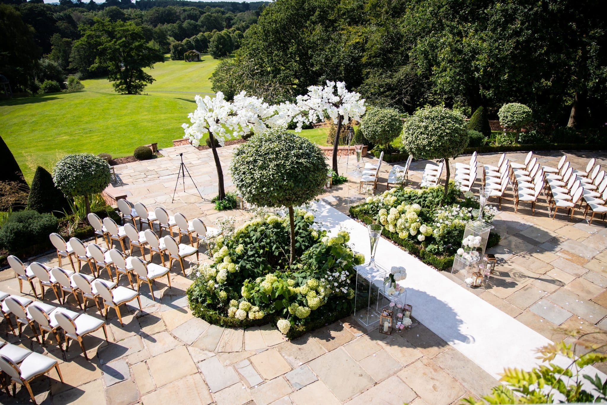 Delamere Manor Wedding - terrace - Outdoor Ceremony