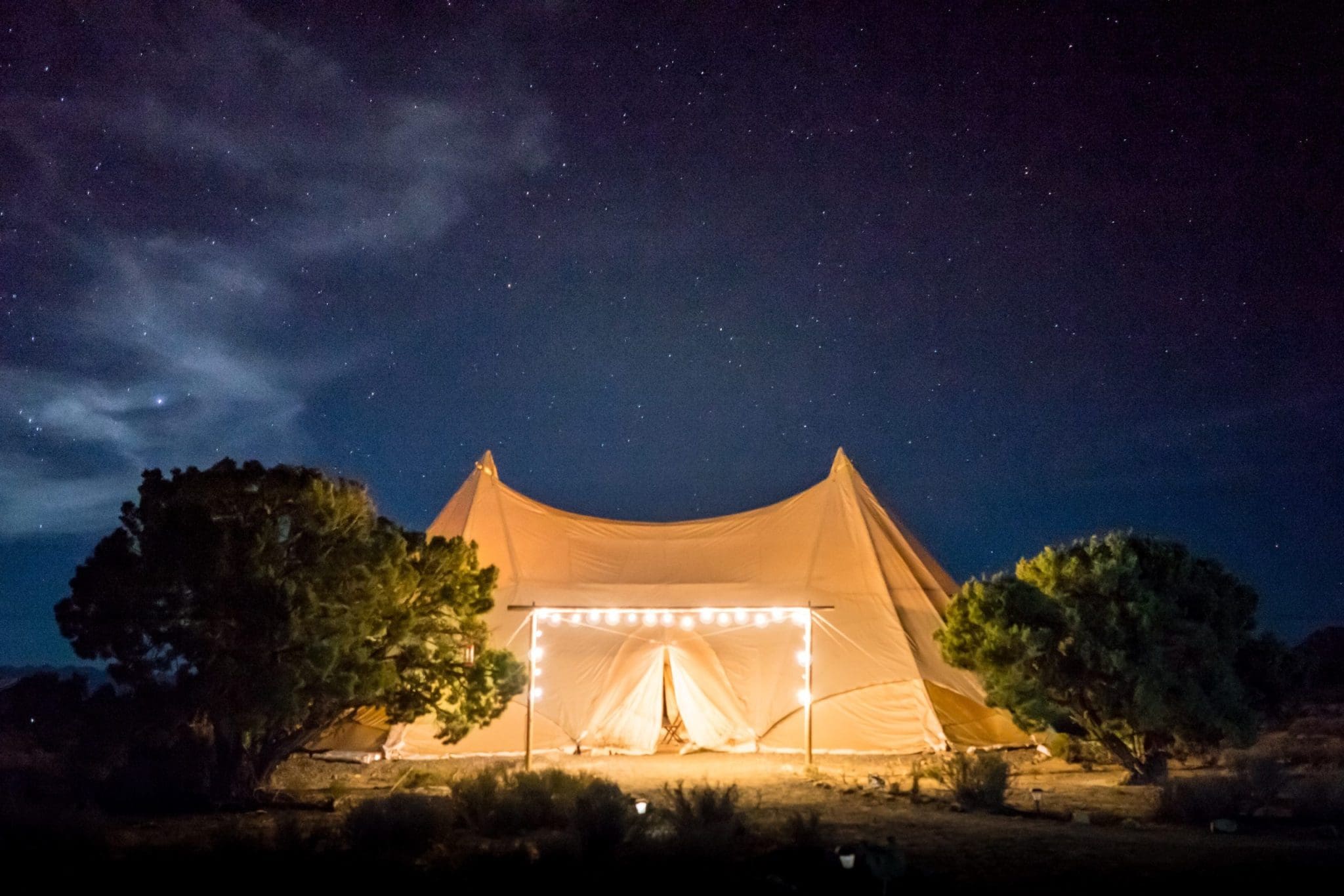 Open air wedding tent