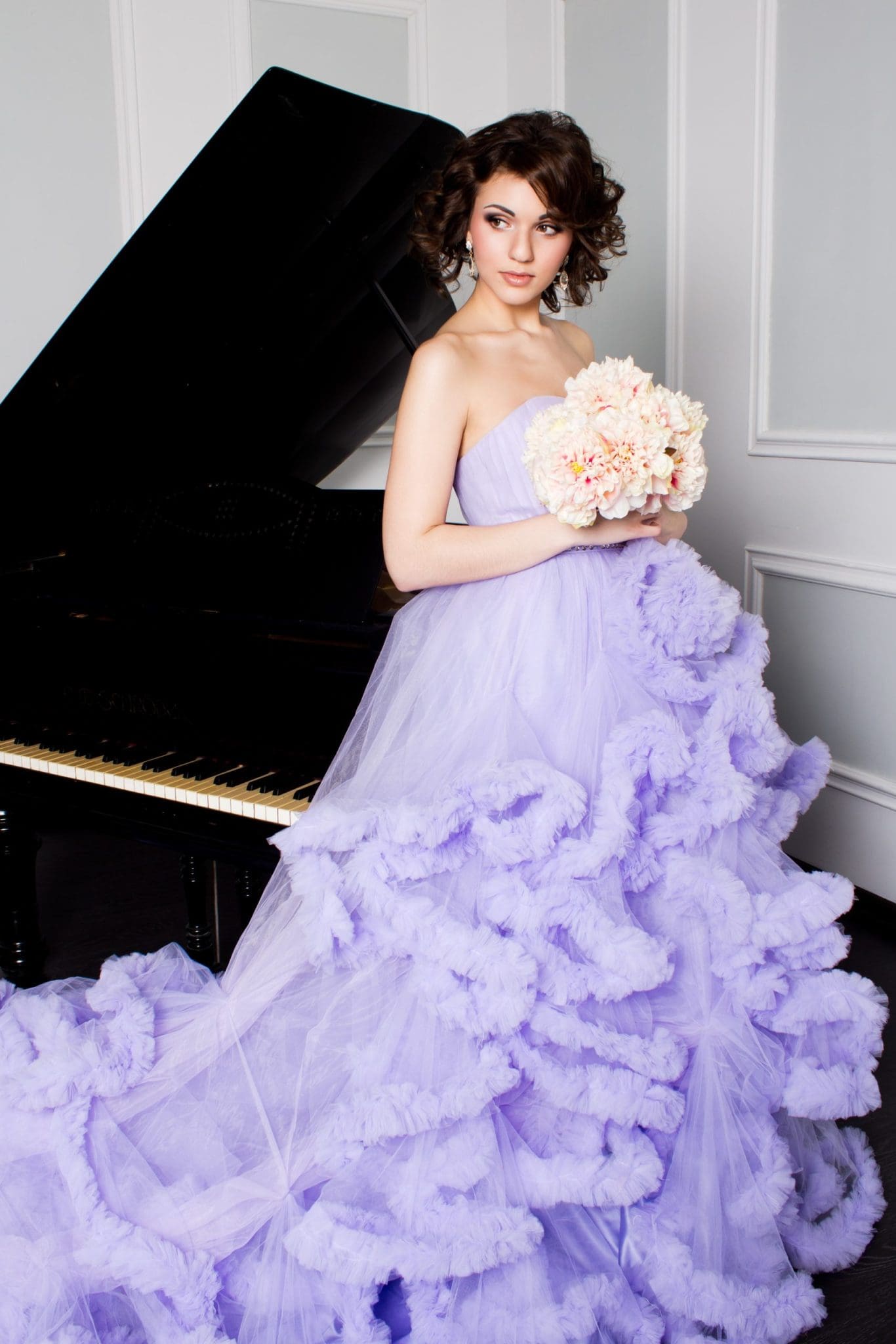Purple wedding dress