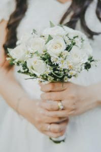 Small wedding bouquet.